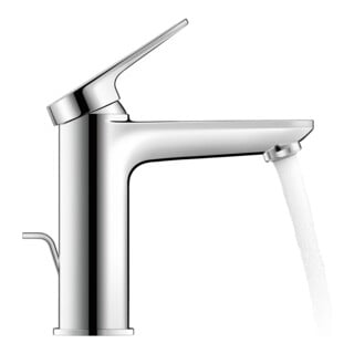 Duravit Waschtisch-Einhebelmischer M FreshStart Wave Ausl. 122mm, m Zugst.Abl.Gar., chrom