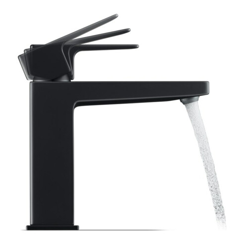 Duravit Waschtisch-Einhebelmischer M Manhattan Ausl. 129mm, m Zugst.Abl.Gar., sw matt