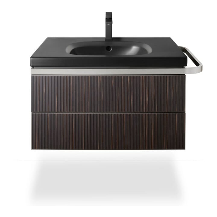 Duravit Waschtisch-Einhebelmischer M Manhattan Ausl. 129mm, m Zugst.Abl.Gar., sw matt