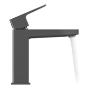 Duravit Waschtisch-Einhebelmischer M Manhattan Ausl. 129mm, o. Zugst.Abl.Gar., sw matt