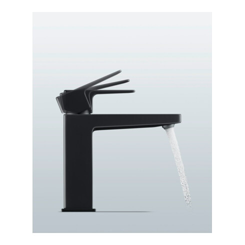 Duravit Waschtisch-Einhebelmischer M Manhattan Ausl. 129mm, o. Zugst.Abl.Gar., sw matt