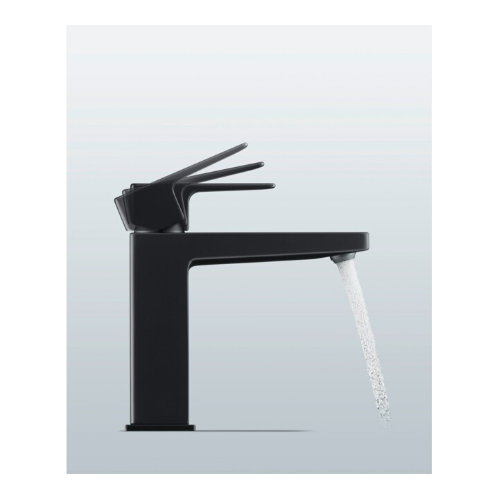 Duravit Waschtisch-Einhebelmischer M Manhattan Ausl. 129mm, o. Zugst.Abl.Gar., sw matt