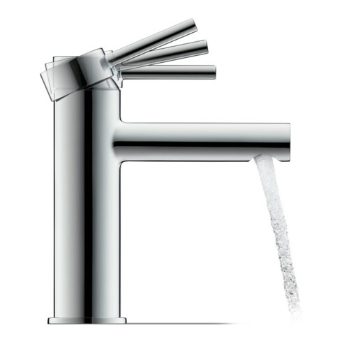 Duravit Waschtisch-Einhebelmischer M MinusFlow Circle o. Zugst.Abl.Gar., Ausl. 117mm, chr hgl