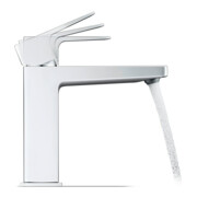 Duravit Waschtisch-Einhebelmischer M MinusFlow Manhattan Ausl. 129mm, m Zugst.Abl.Gar., chrom