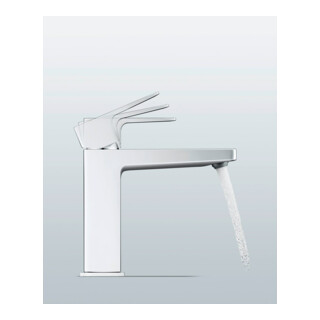 Duravit Waschtisch-Einhebelmischer M MinusFlow Manhattan Ausl. 129mm, o. Zugst.Abl.Gar., chrom