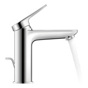 Duravit Waschtisch-Einhebelmischer M MinusFlow Wave Ausl. 122mm, m Zugst.Abl.Gar., chrom