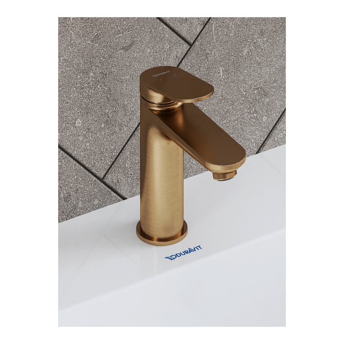 Duravit Waschtisch-Einhebelmischer M Wave A 122mm, o. Zugst.Abl.Gar., bron geb.