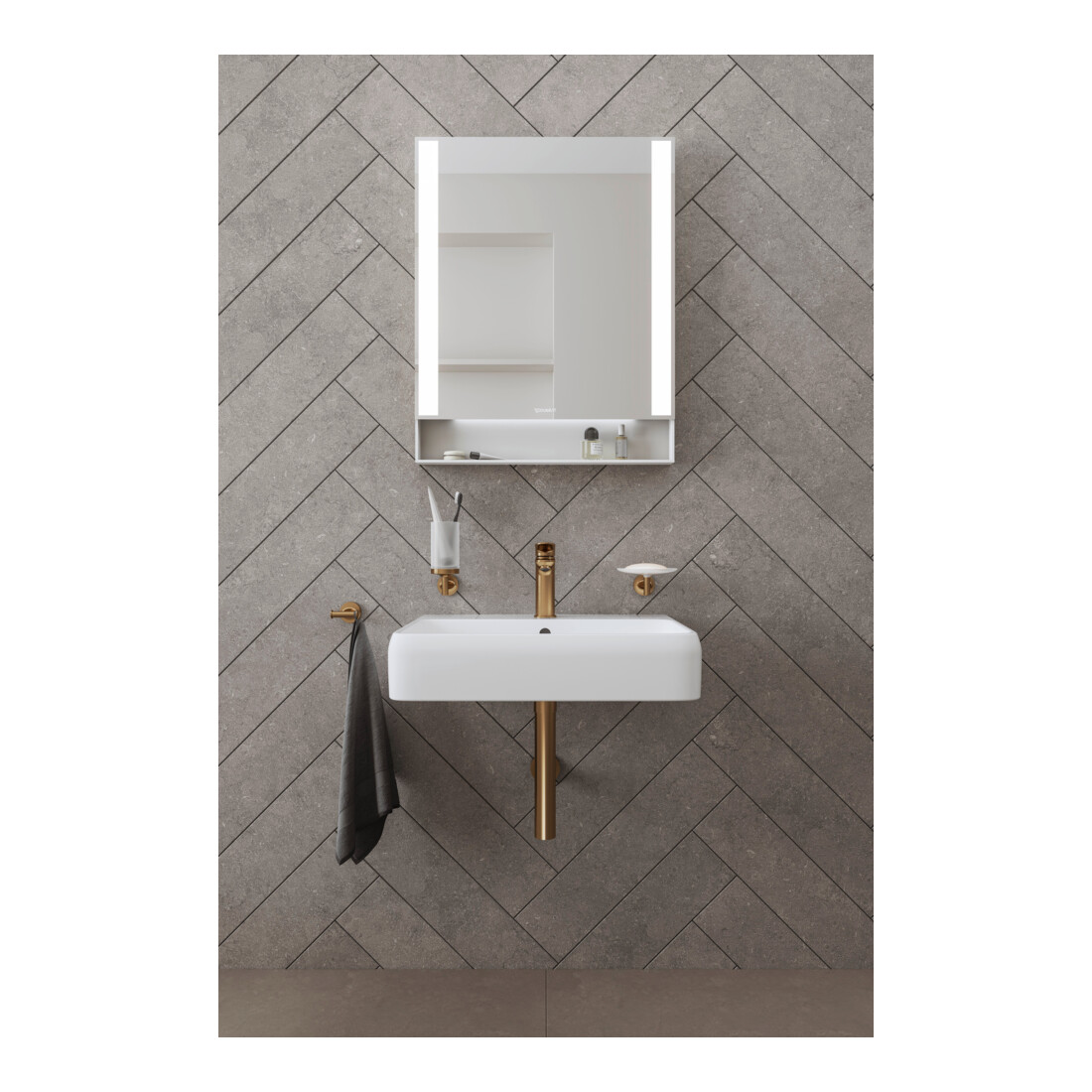 Duravit Waschtisch-Einhebelmischer M Wave A 122mm, o. Zugst.Abl.Gar., bron geb.