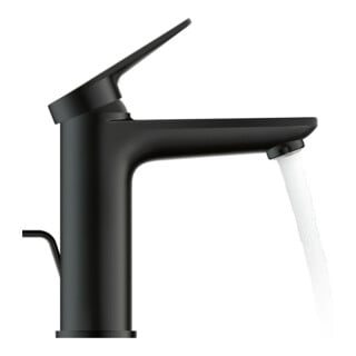Duravit Waschtisch-Einhebelmischer M Wave Ausl. 122mm, m Zugst.Abl.Gar., sw matt