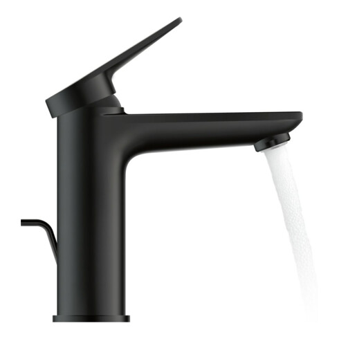 Duravit Waschtisch-Einhebelmischer M Wave Ausl. 122mm, m Zugst.Abl.Gar., sw matt