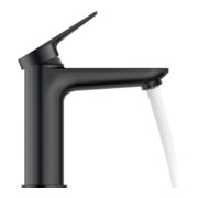 Duravit Waschtisch-Einhebelmischer M Wave Ausl. 122mm, o. Zugst.Abl.Gar., sw matt