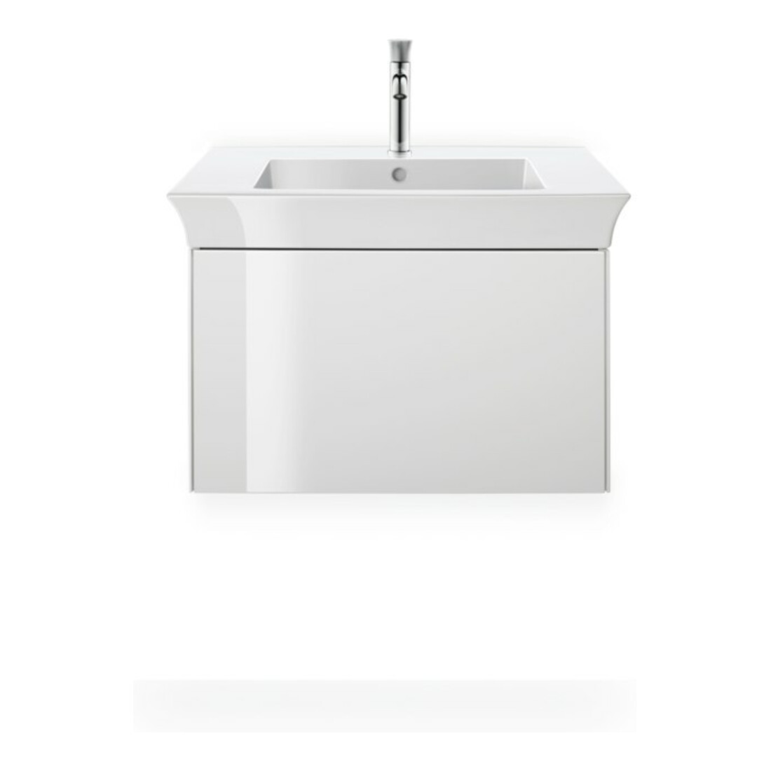 Duravit Waschtisch-Einhebelmischer M White Tulip o. Zugst.-Ablaufgarn., Ausl. 125mm, chr