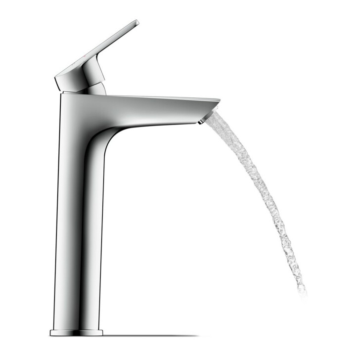 Duravit Waschtisch-Einhebelmischer No. 1 L MinusFlow o. Zugst.-Ablaufgarn., Ausl. 129mm, chr