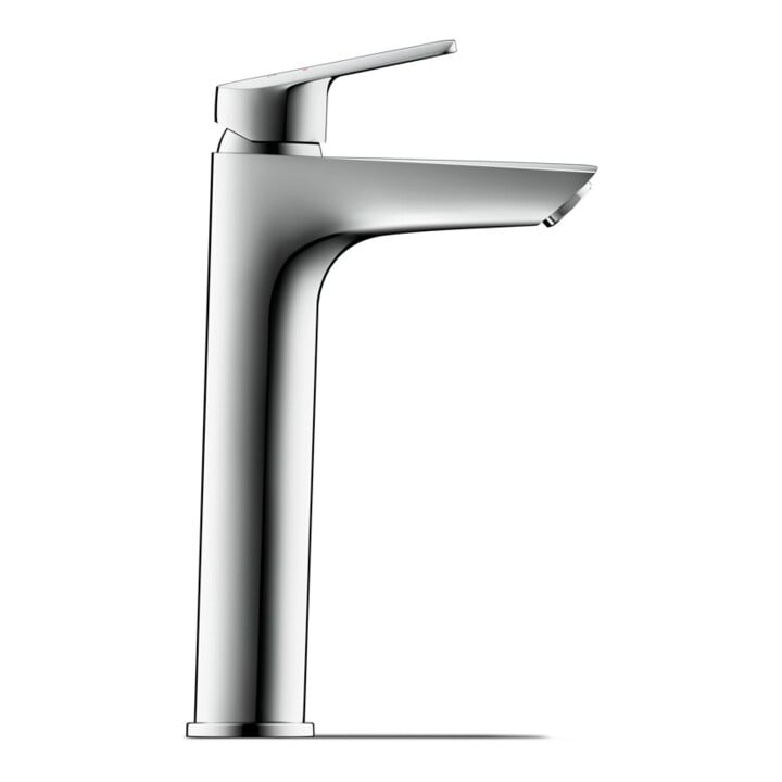 Duravit Waschtisch-Einhebelmischer No. 1 L MinusFlow o. Zugst.-Ablaufgarn., Ausl. 129mm, chr
