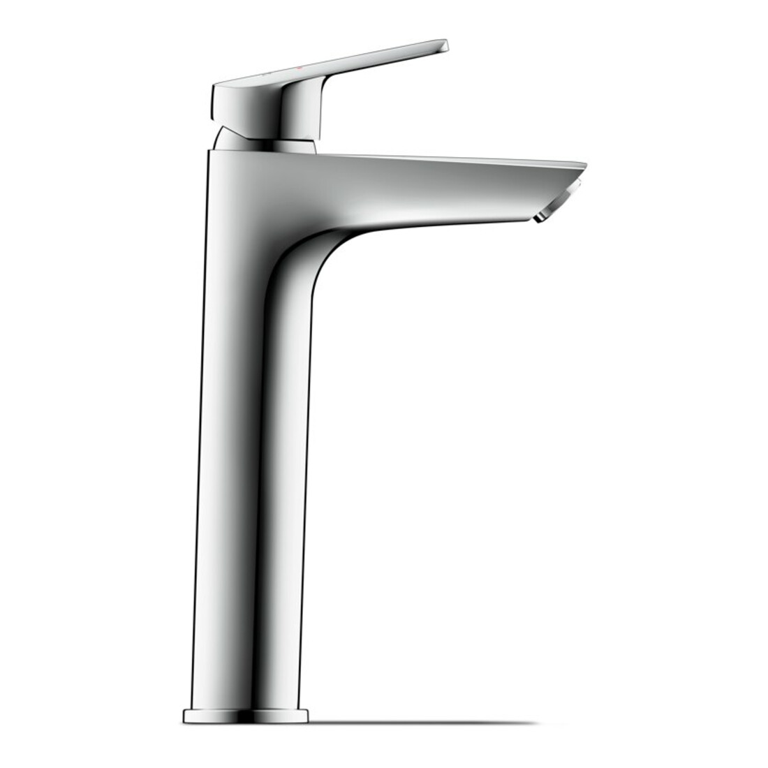 Duravit Waschtisch-Einhebelmischer No. 1 L o. Zugst.-Ablaufgarn., Ausl. 129mm, chr