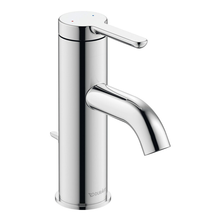 Duravit Waschtisch-Einhebelmischer S C.1 Ausl. 91mm, m Zugst.-Ablaufgarn., chrom