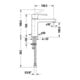 Duravit Waschtisch-Einhebelmischer S Fresh + -Flow B.2 o. Zugst.Abl.Gar., Ausl. 139mm, chrom