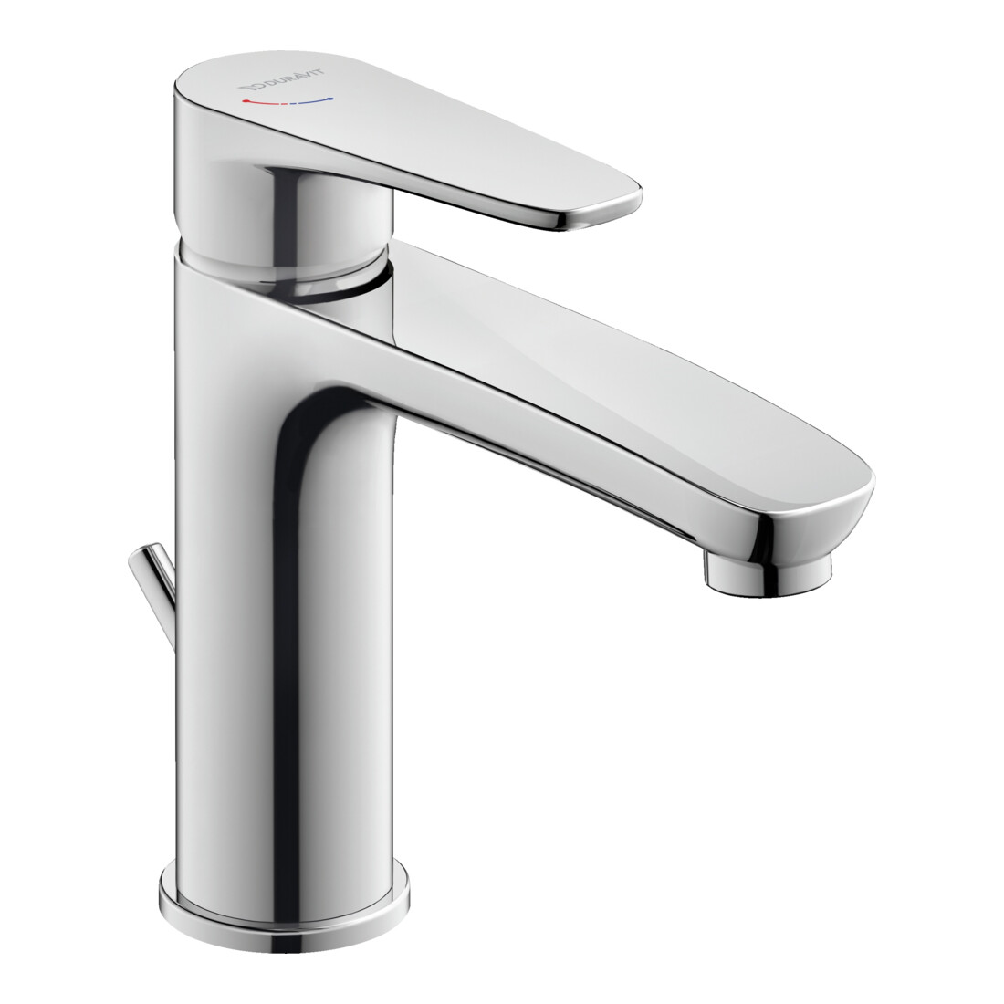 Duravit Waschtisch-Einhebelmischer S FreshStart + -Flow B.1 m Zugst.Abl.Gar., Ausladung 139mm, chrom