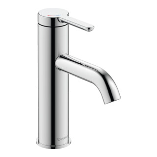 Duravit Waschtisch-Einhebelmischer S FreshStart + -Flow C.1 Ausl. 113mm, o. Zugst.Abl.Gar., chrom