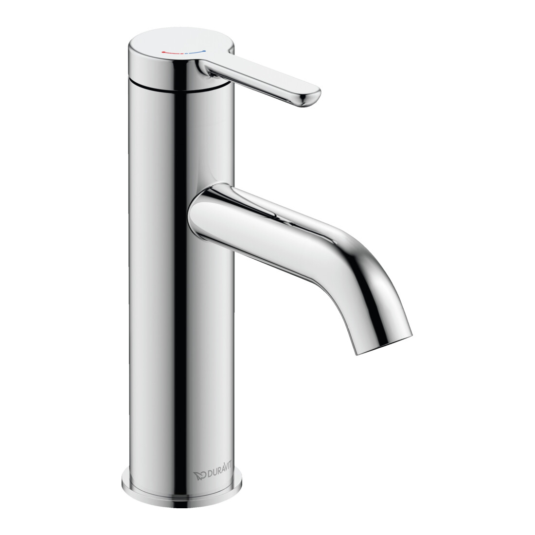 Duravit Waschtisch-Einhebelmischer S FreshStart + -Flow C.1 Ausl. 113mm, o. Zugst.Abl.Gar., chrom