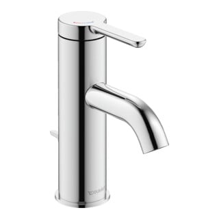Duravit Waschtisch-Einhebelmischer S FreshStart + -Flow C.1 Ausl. 91mm, m Zugst.Abl.Gar., chrom