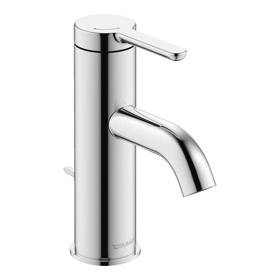 Duravit Waschtisch-Einhebelmischer S FreshStart + -Flow C.1 Ausl. 91mm, m Zugst.Abl.Gar., chrom