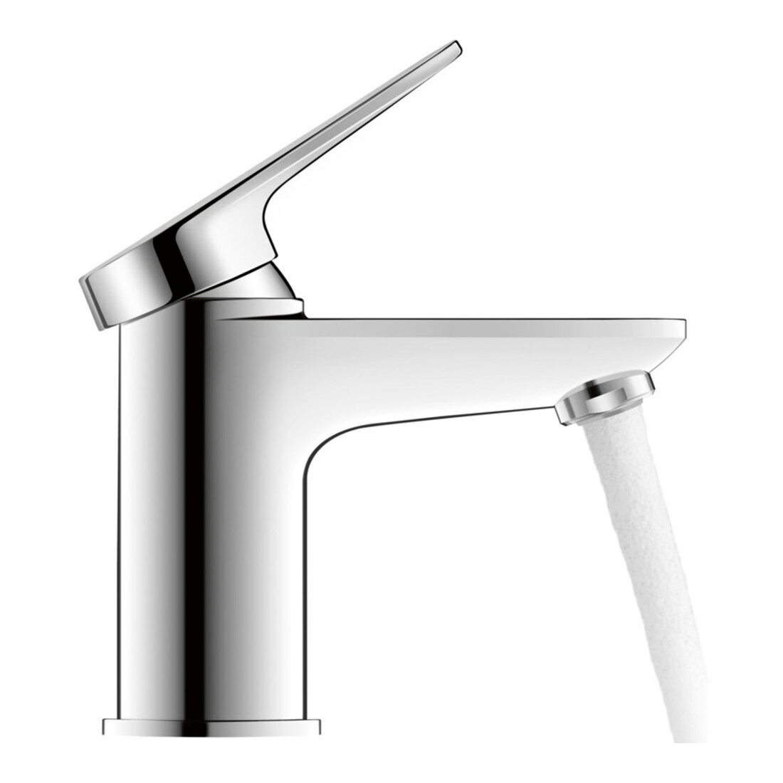 Duravit Waschtisch-Einhebelmischer S FreshStart Wave Ausl. 95mm, o. Zugst.Abl.Gar., chrom