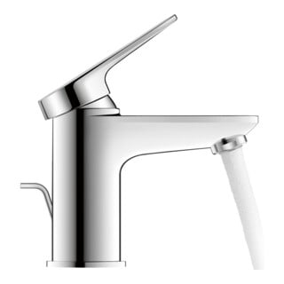 Duravit Waschtisch-Einhebelmischer S MinusFlow Wave Ausl. 95mm, m Zugst.Abl.Gar., chrom