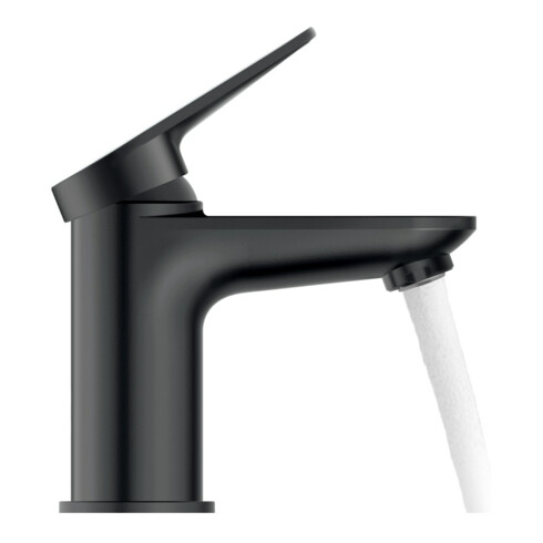 Duravit Waschtisch-Einhebelmischer S Wave Ausl. 95mm, o. Zugst.Abl.Gar., sw matt