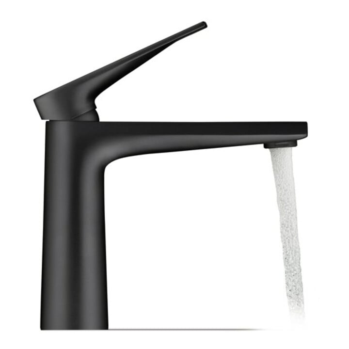 Duravit Waschtisch-Einhebelmischer Tulum M Ausl. 135mm, o. Zugst.Abl.Gar., sw matt