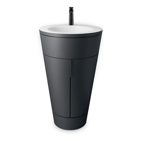 Duravit Waschtisch-Einhebelmischer Tulum S Fresh Ausl. 110mm, o. Zugst.Abl.Gar., sw matt