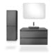 Duravit Waschtisch-Einhebelmischer Tulum XL Ausl. 155mm, o. Zugst.-Ablaufgarn., sw m