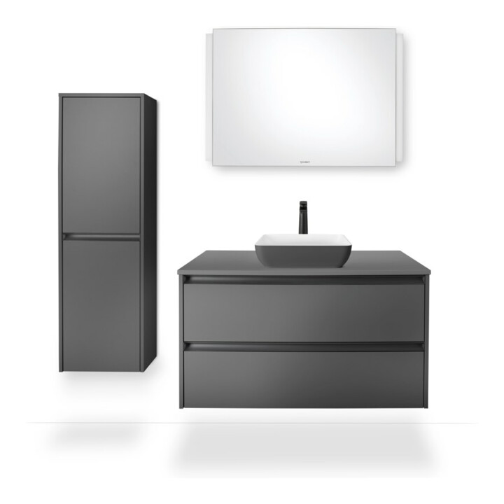 Duravit Waschtisch-Einhebelmischer Tulum XL Ausl. 155mm, o. Zugst.-Ablaufgarn., sw m
