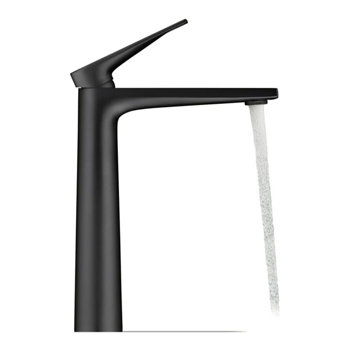 Duravit Waschtisch-Einhebelmischer Tulum XL Ausl. 155mm, o. Zugst.-Ablaufgarn., sw m