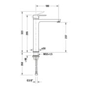 Duravit Waschtisch-Einhebelmischer XL Fresh + -Flow D-Code Ausladung 180mm, chrom-5