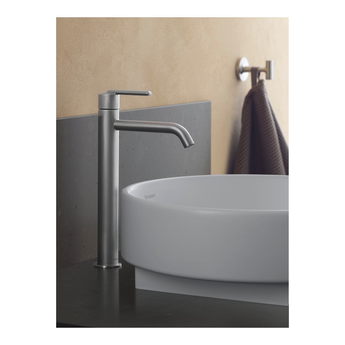 Duravit Waschtisch-Einhebelmischer XL Fresh u. -Flow Balcoon A 153mm, o. Zugstg. Abl.garn, ES geb.