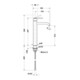 Duravit Waschtisch-Einhebelmischer XL Fresh u. -Flow Balcoon A 153mm, o. Zugstg. Abl.garn, ES geb.-4