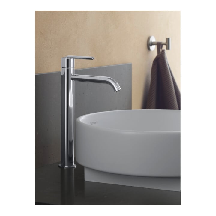 Duravit Waschtisch-Einhebelmischer XL Fresh u. -Flow Balcoon Ausl. 153mm, o. Zugstg. Abl.garn, ch hgl