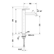 Duravit Waschtisch-Einhebelmischer XL FreshStart + -Flow C.1 Ausl. 166mm, o. Zugst.Abl.Gar., sw matt-3