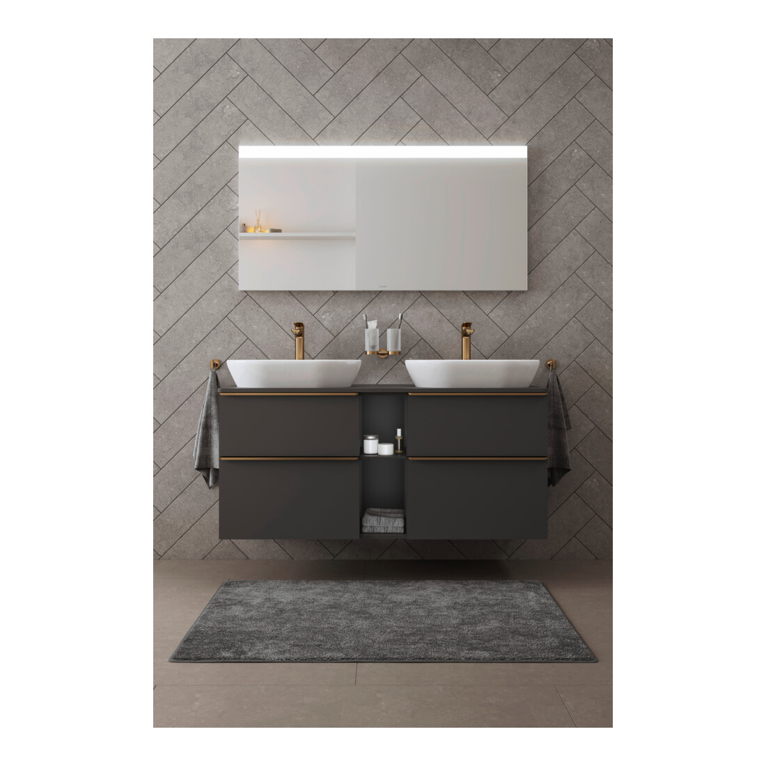 Duravit Waschtisch-Einhebelmischer XL Wave A 176mm, o. Zugst.Abl.Gar., bron geb.