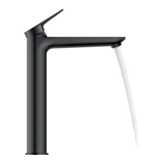 Duravit Waschtisch-Einhebelmischer XL Wave Ausl. 176mm, o. Zugst.Abl.Gar., sw matt