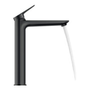 Duravit Waschtisch-Einhebelmischer XL Wave Ausl. 176mm, o. Zugst.Abl.Gar., sw matt