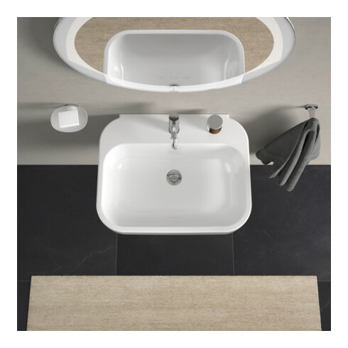 Duravit Waschtisch Happy D.2 60x47,5cm, we, m HL, ÜL, Hahnlochbank