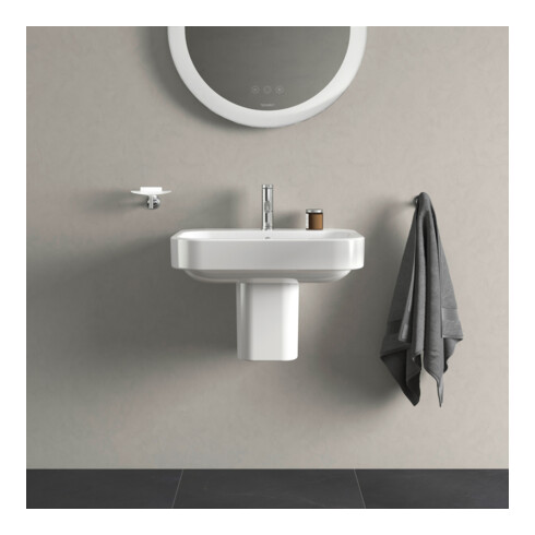 Duravit Waschtisch Happy D.2 60x47,5cm, we, m HL, ÜL, Hahnlochbank