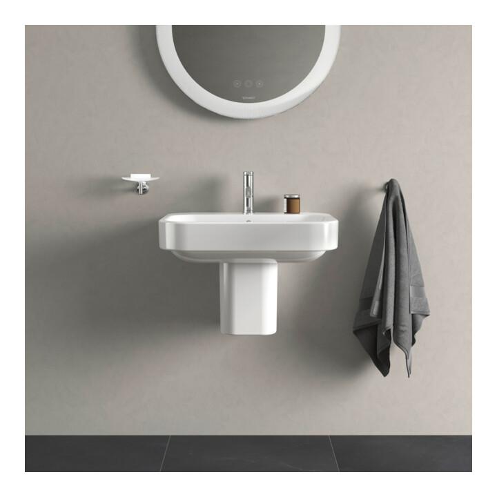 Duravit Waschtisch Happy D.2 60x47,5cm, we, m HL, ÜL, Hahnlochbank