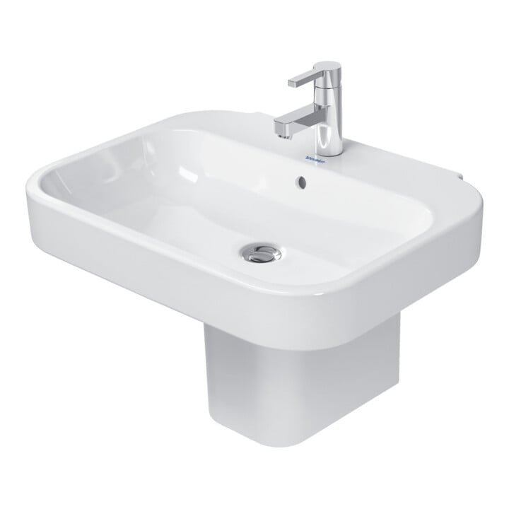 Duravit Waschtisch Happy D.2 65x49,5cm, we, m HL, ÜL, Hahnlochbank