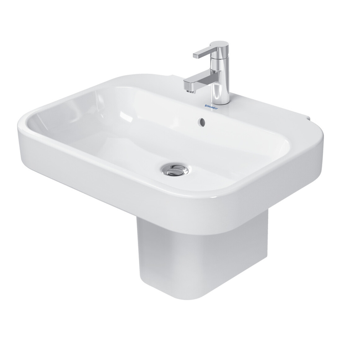 Duravit Waschtisch Happy D.2 65x49,5cm, we, m HL, ÜL, Hahnlochbank