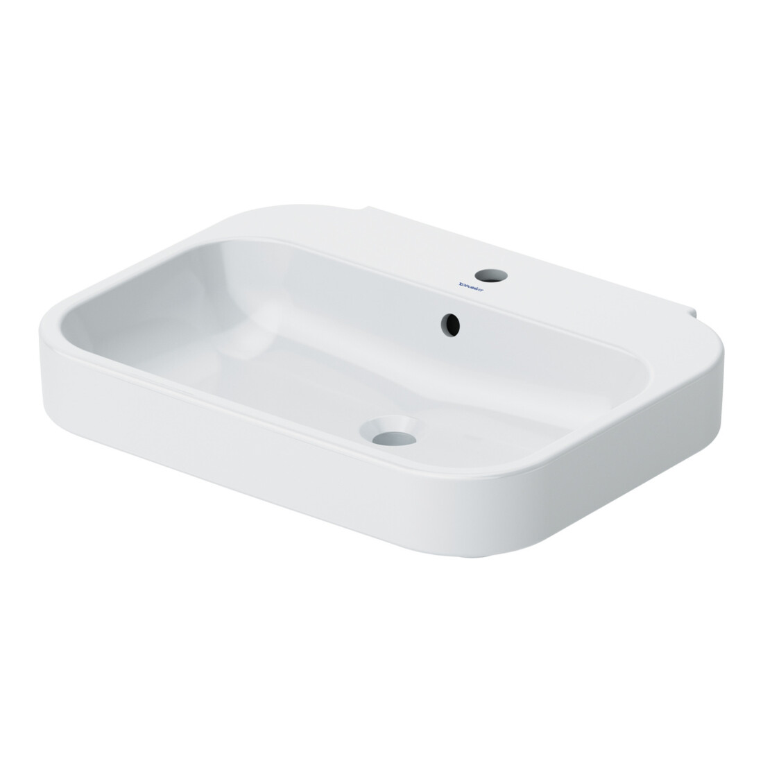Duravit Waschtisch Happy D.2 65x49,5cm, we, m HL, ÜL, Hahnlochbank