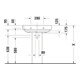 Duravit Waschtisch Happy D.2 65x49,5cm, we, m HL, ÜL, Hahnlochbank