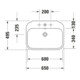 Duravit Waschtisch Happy D.2 65x49,5cm, we, m HL, ÜL, Hahnlochbank